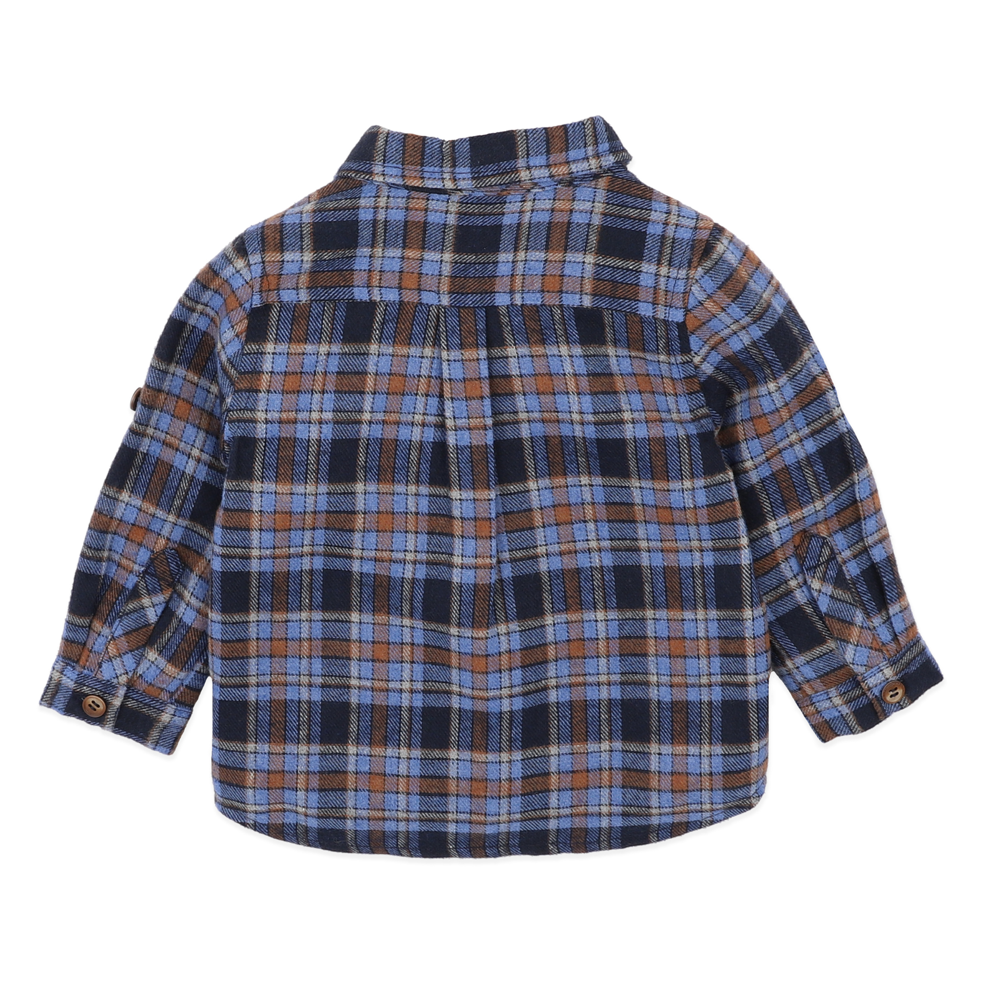 Bebe Hunter Check Long Sleeve Shirt - Blue Check
