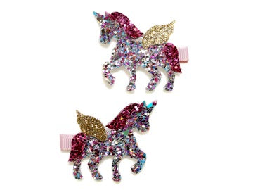 Goody Gumdrops Winged Unicorn Glitter Tulle Snaps