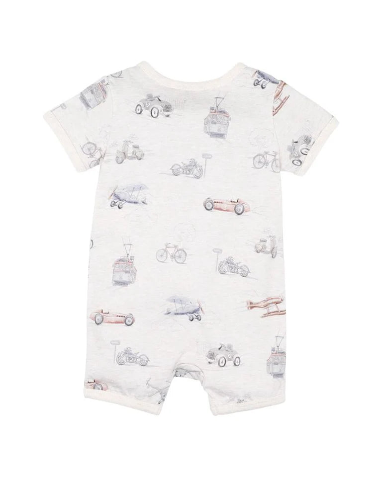 Bebe Finley Print Short Sleeved Romper