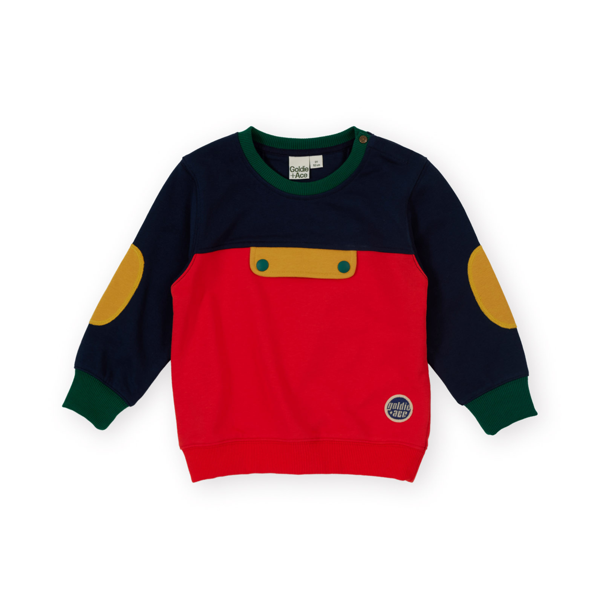 Goldie + Ace Colour Block Pocket Sweater
