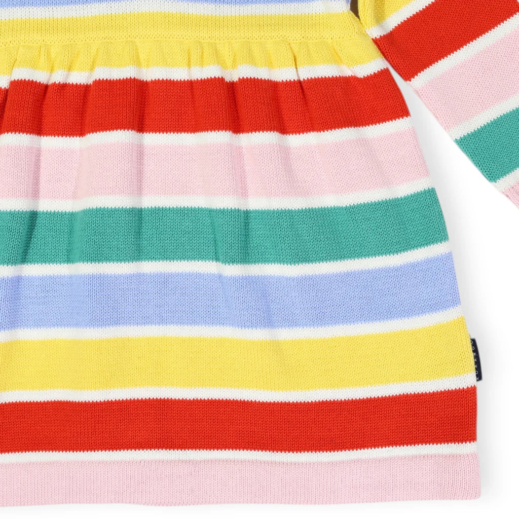 Korango Striped Knit Dress Yellow