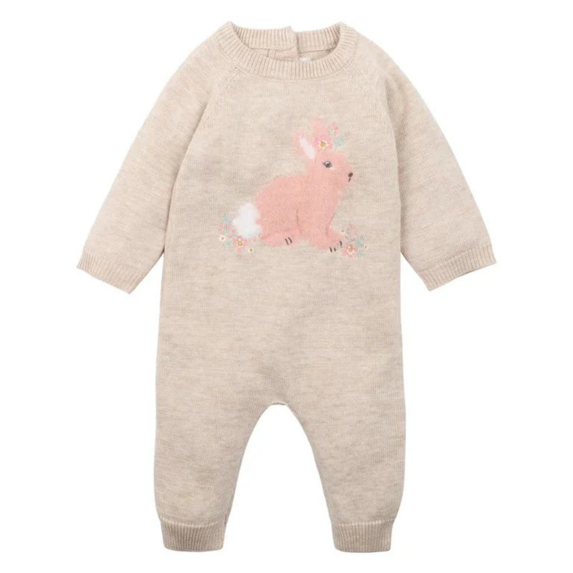 Bebe Olive Bunny Knitted Romper