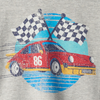 Hatley Checkered Flag Longsleeve Tee - Athletic Grey Melange