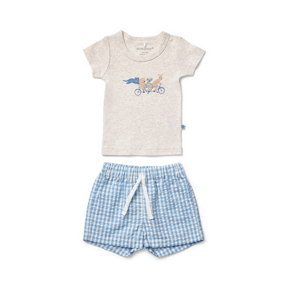 Marquise Tee and Gingham Shorts Set