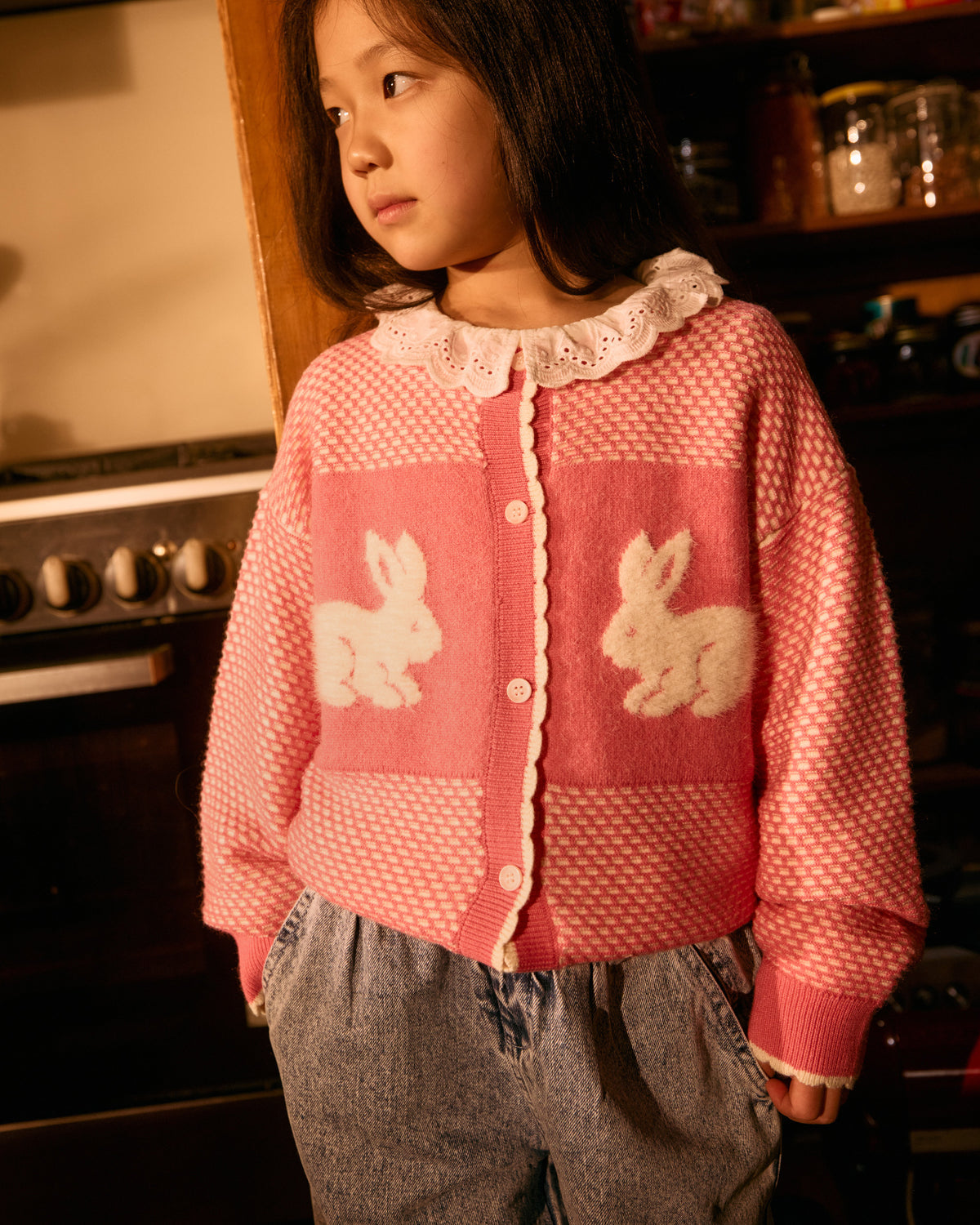 Goldie + Ace Bunny Knit Cardigan
