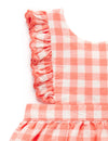 Purebaby Coral Gingham Pinnie