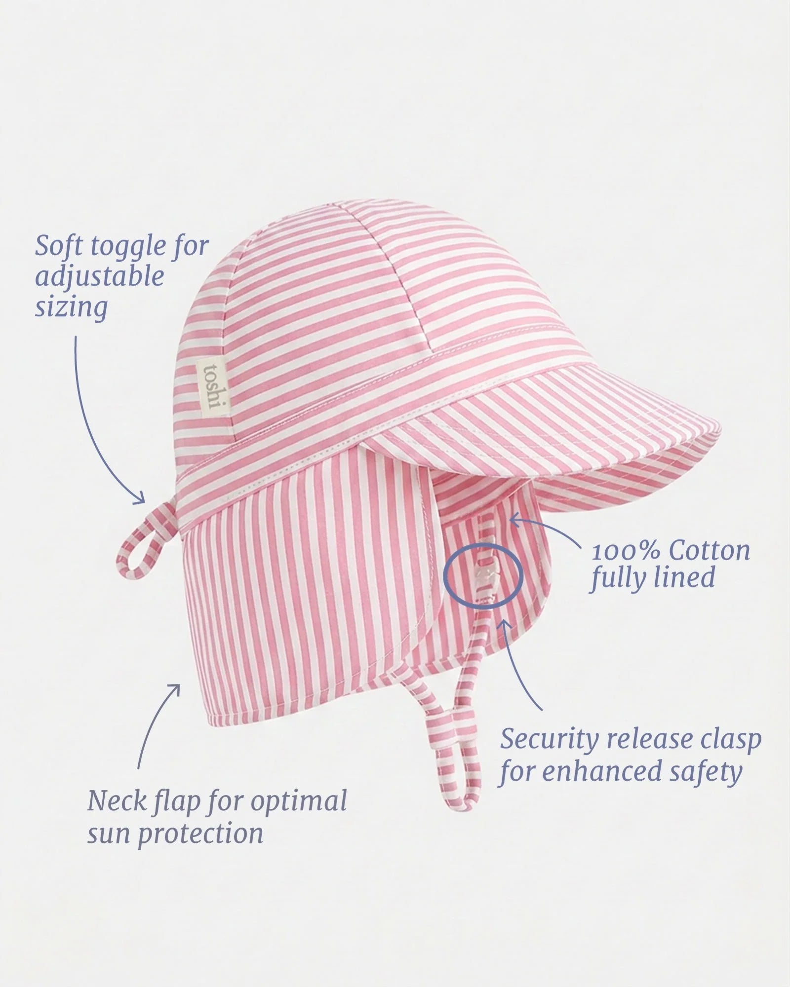 Toshi Flap Cap Baby - Blossom