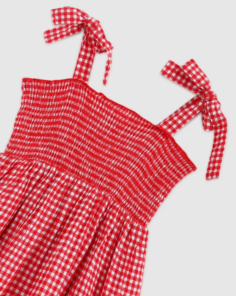 Bella Dress - Red and White Gingham