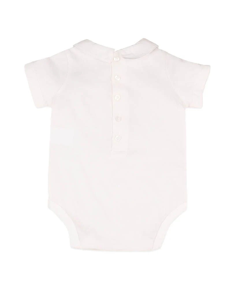 Cloud Evan Embroidered Collared Bodysuit