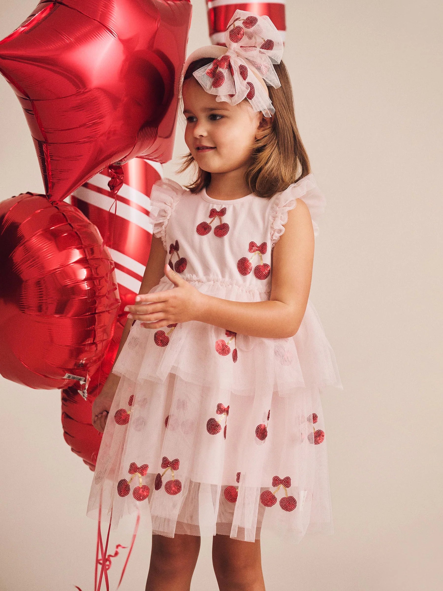 Huxbaby - Sequin Cherry Pie Tulle Dress