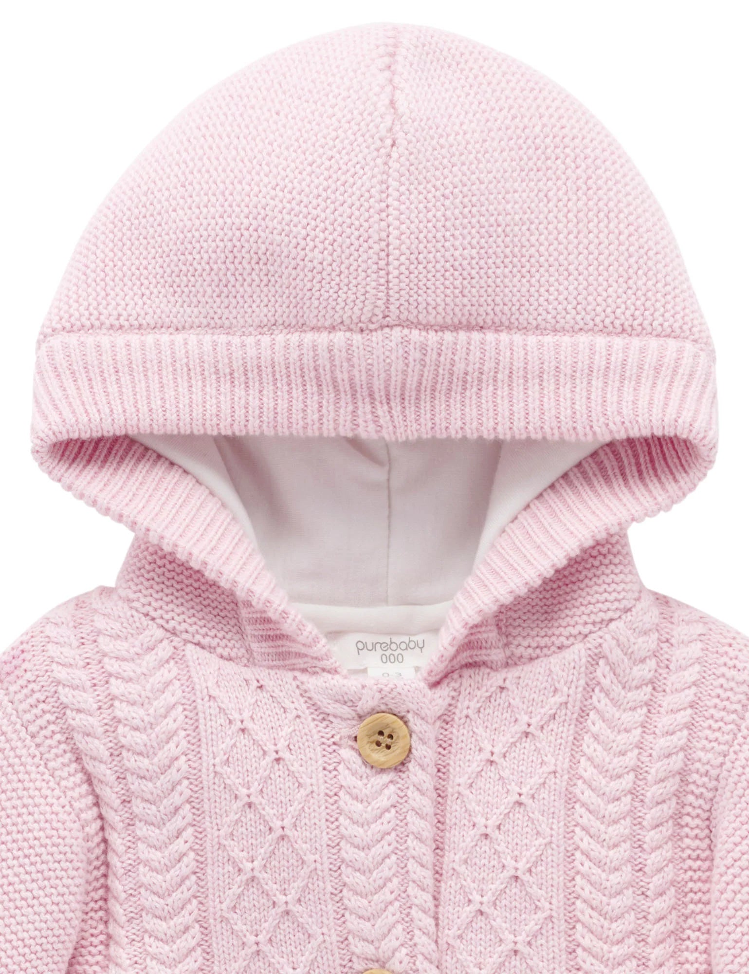Purebaby Cable Knit Padded Jacket - Primrose Melange