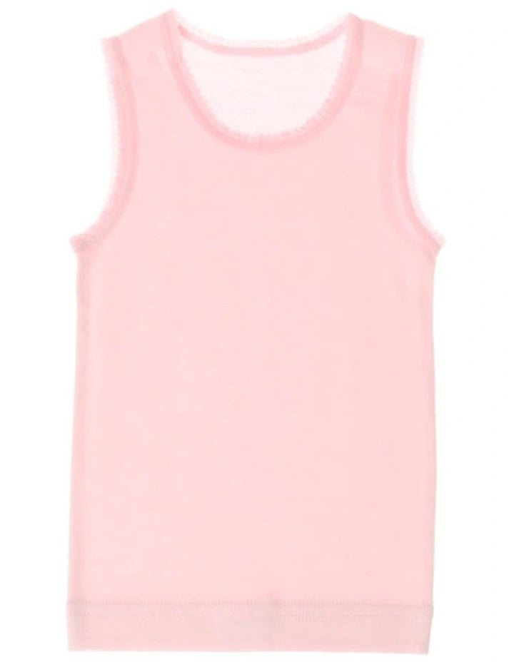 Marquise Embroidered Singlet 3 Pack in Pink