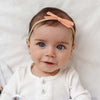 Snuggle Hunny Coral Velvet Baby Headband and Bow