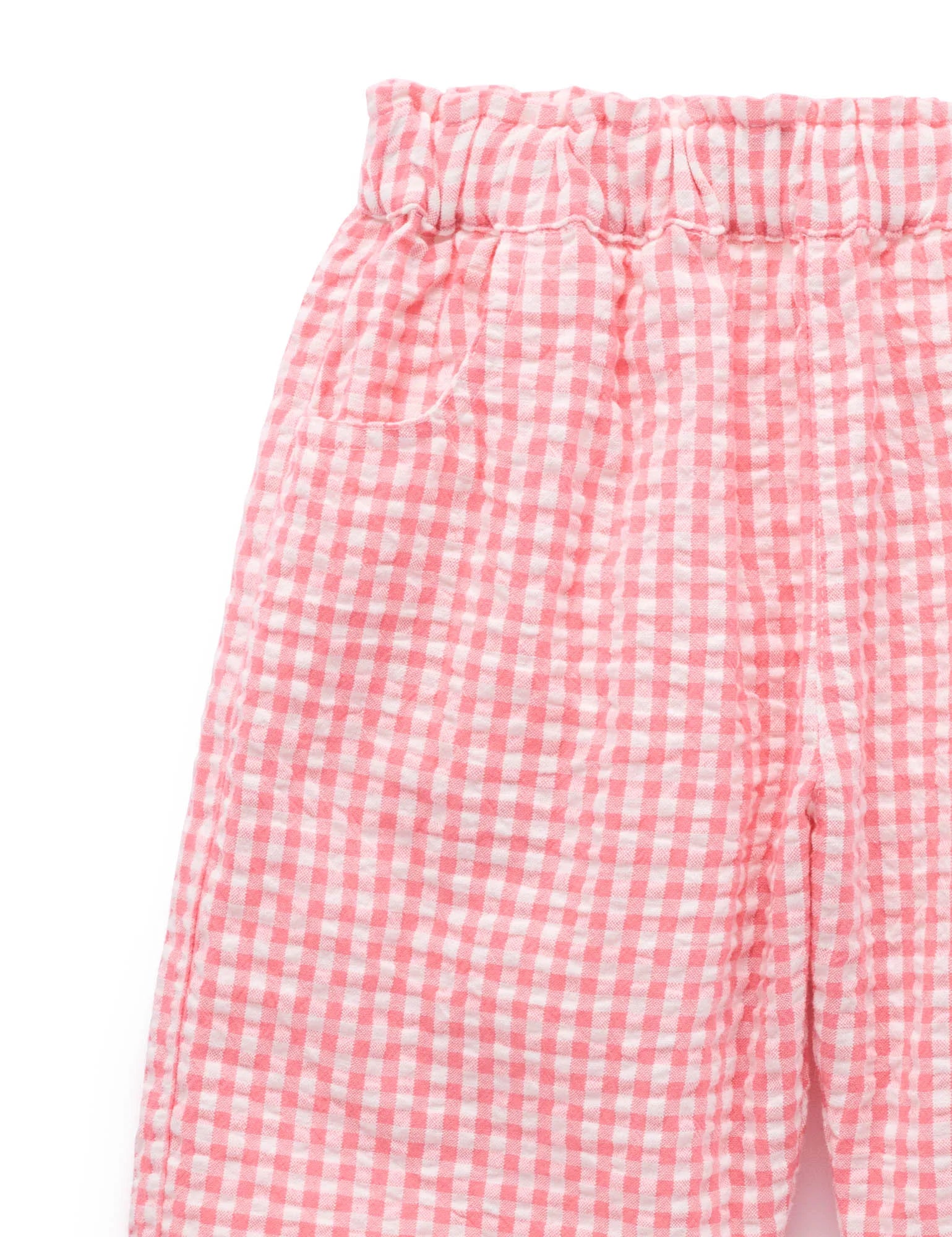 Gingham Baggy Pants - Pomegranate Gingham