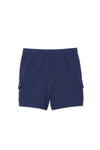 Milky  Navy Fleece Cargo Short - Navy