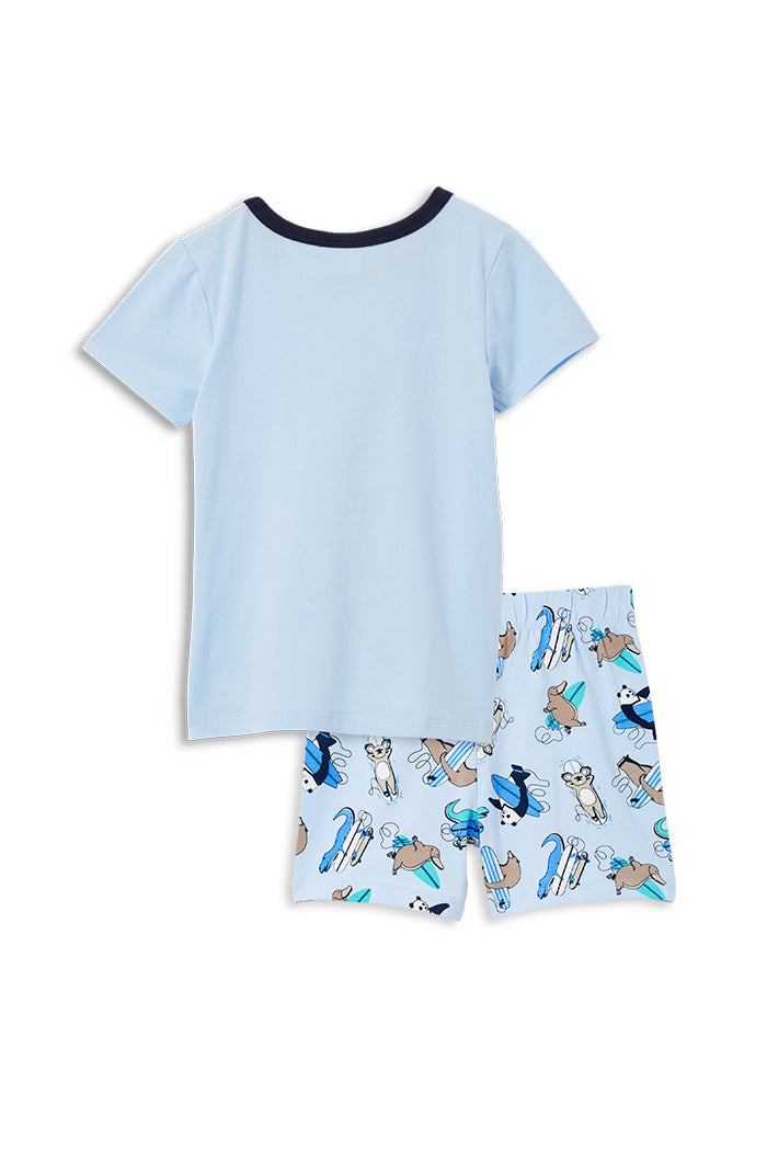 Milky Surfer Dudes PJs - Blue Glass