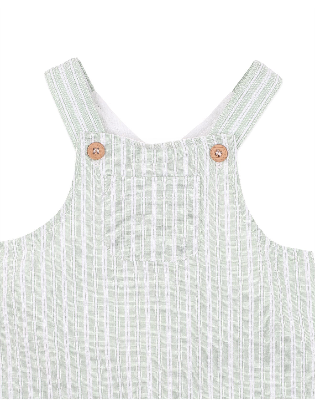 Green Stripe Evan Overalls