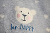 David Fussenegger Pink Be Happy Bear Embroidery Mila Bassinet Blanket