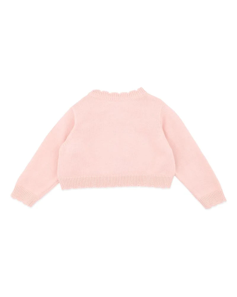 Poppy Organic Cardigan - Pink Icing