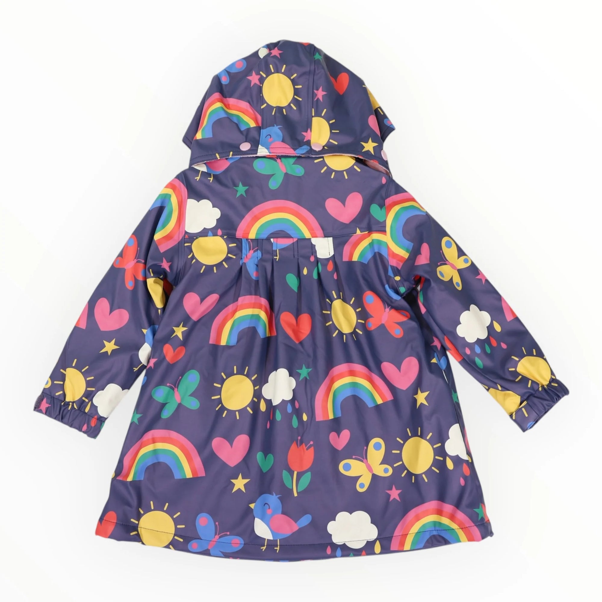 Korango Spring Rainbow Raincoat - Navy