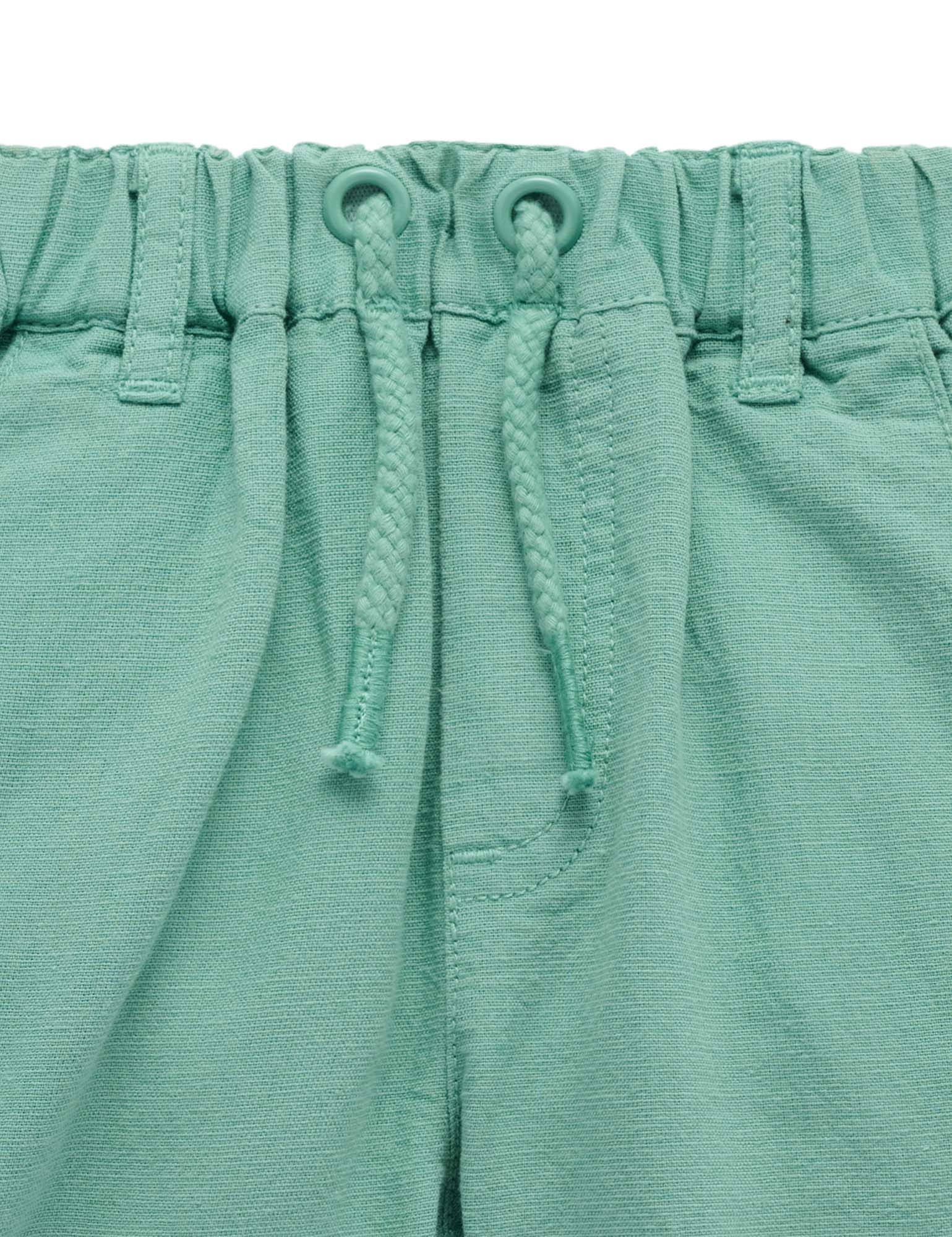 Purebaby Linen Blend Shorts - Iguana