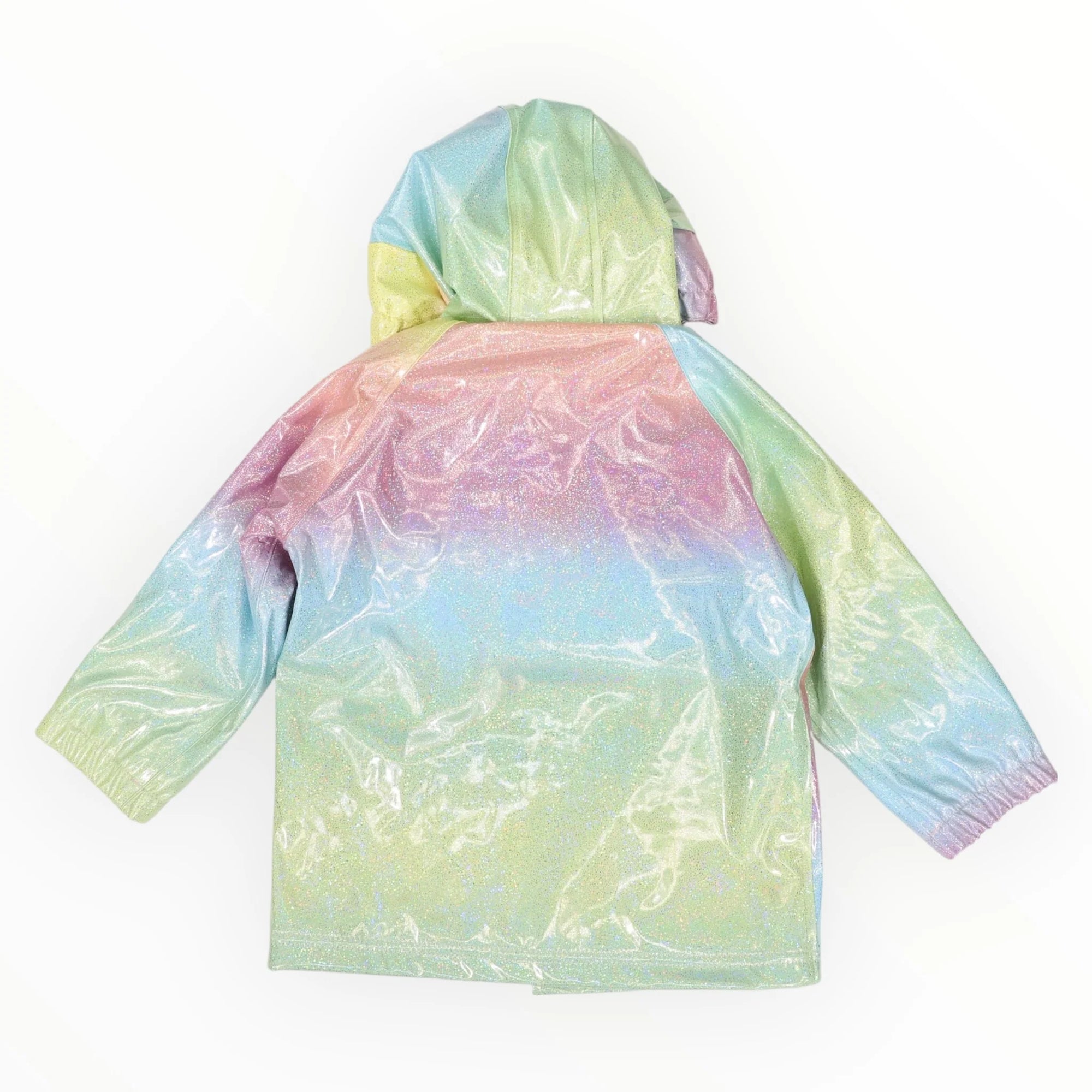 Korango Unicorn Glitter Rainbow Raincoat - Pink