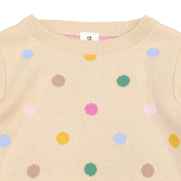 Korango Polkadot Sweater - Beige