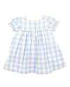 Bebe Bonnie Check Organic Embroidered Dress