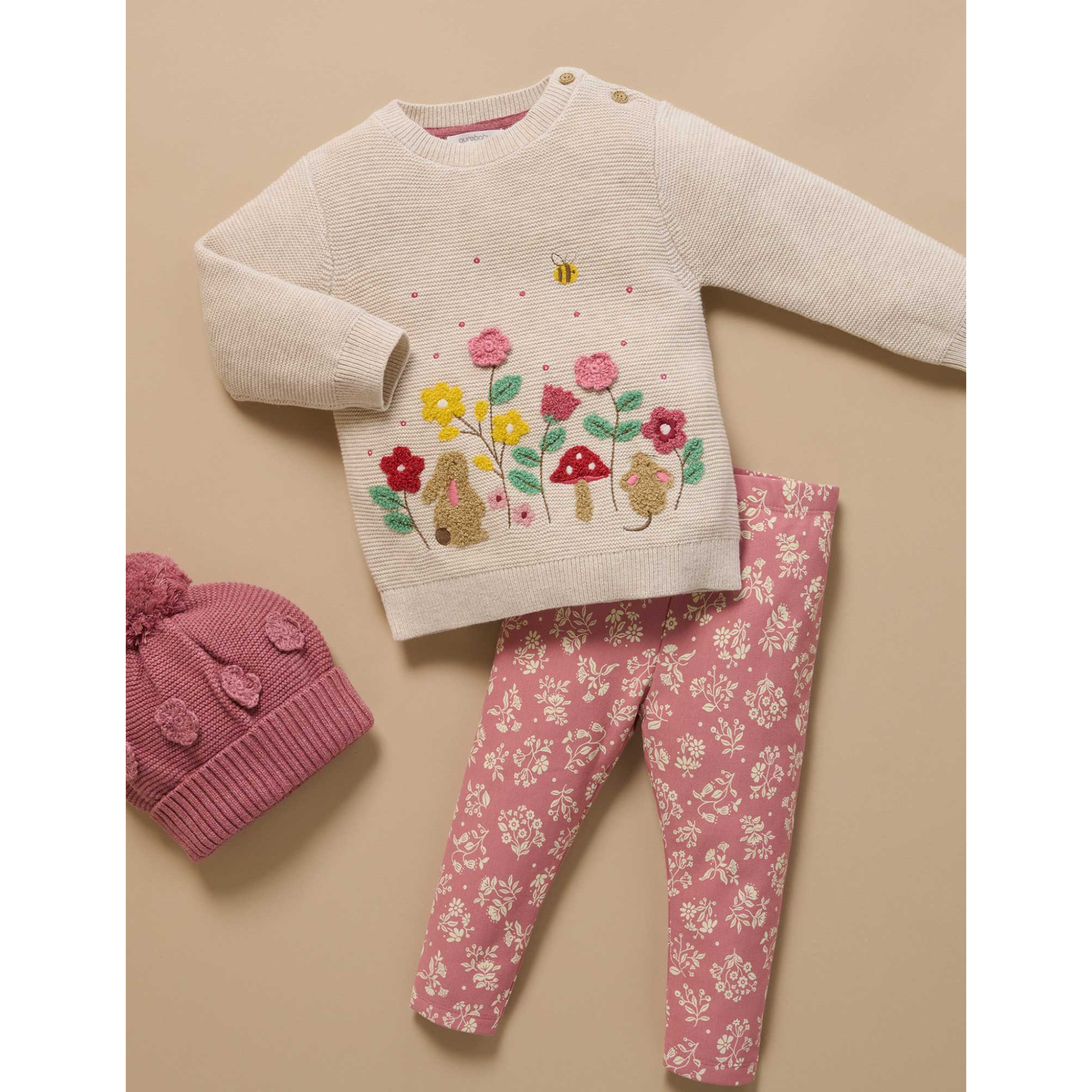 Purebaby Woodland Jumper - Wheat Melange