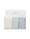 Purebaby Pack of 3 Socks - Blue