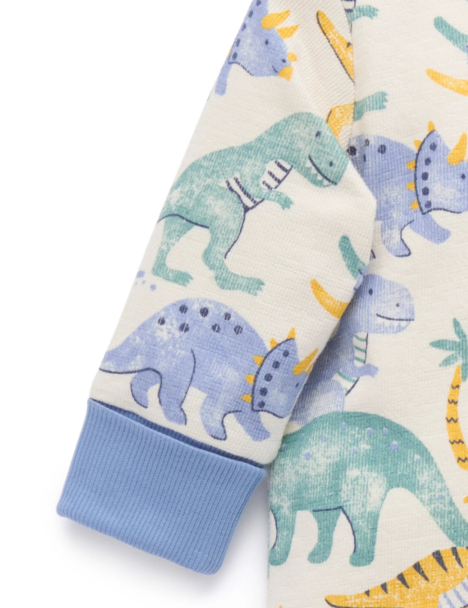 Purebaby Dinosaur Long Sleeve Textured PJ Set