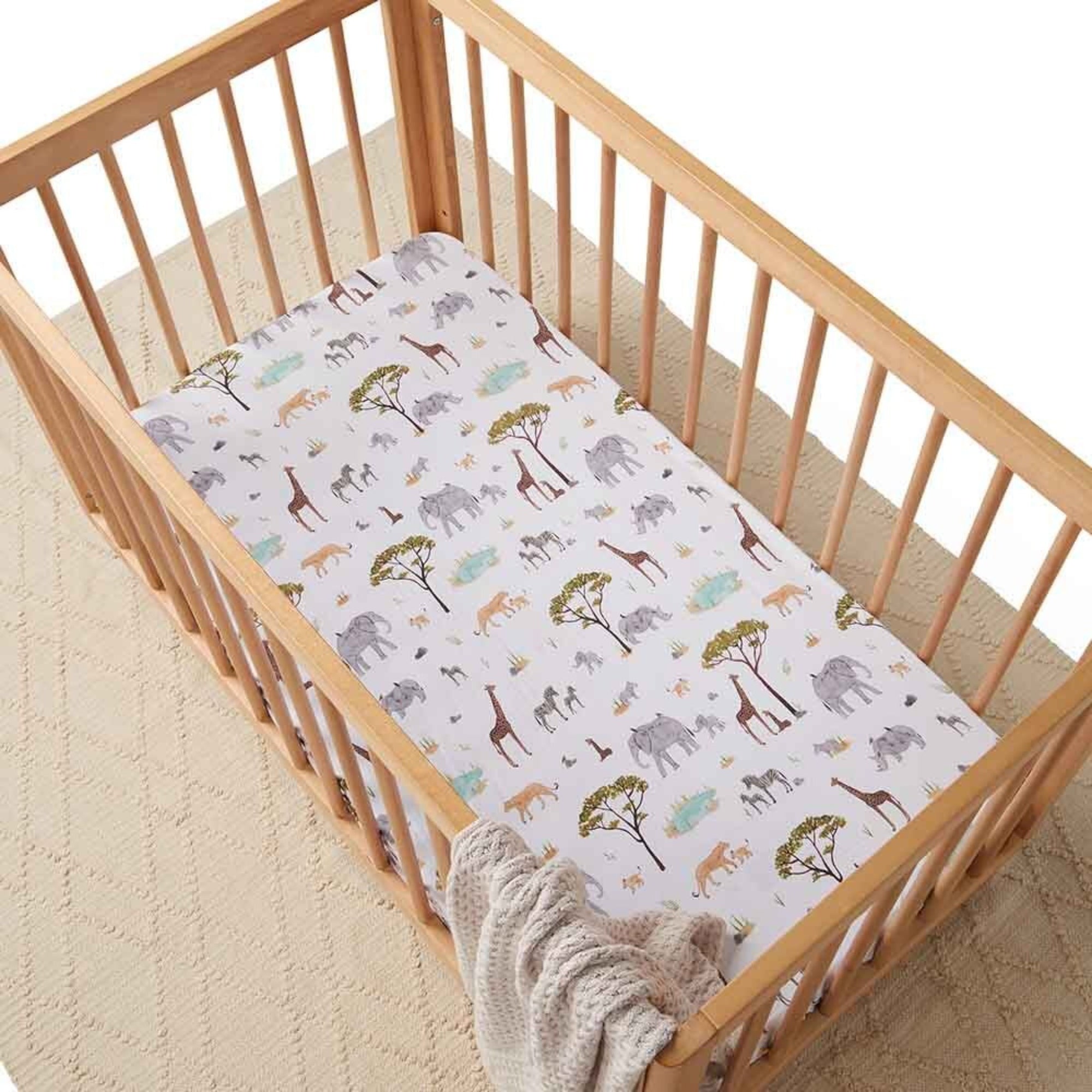 Safari  - Snuggle Hunny Fitted Cot Sheet