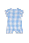 Milky Blue Check Romper