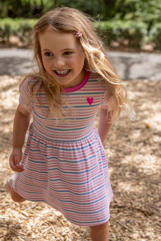 Milky Pretty Stripe Rib Dress
