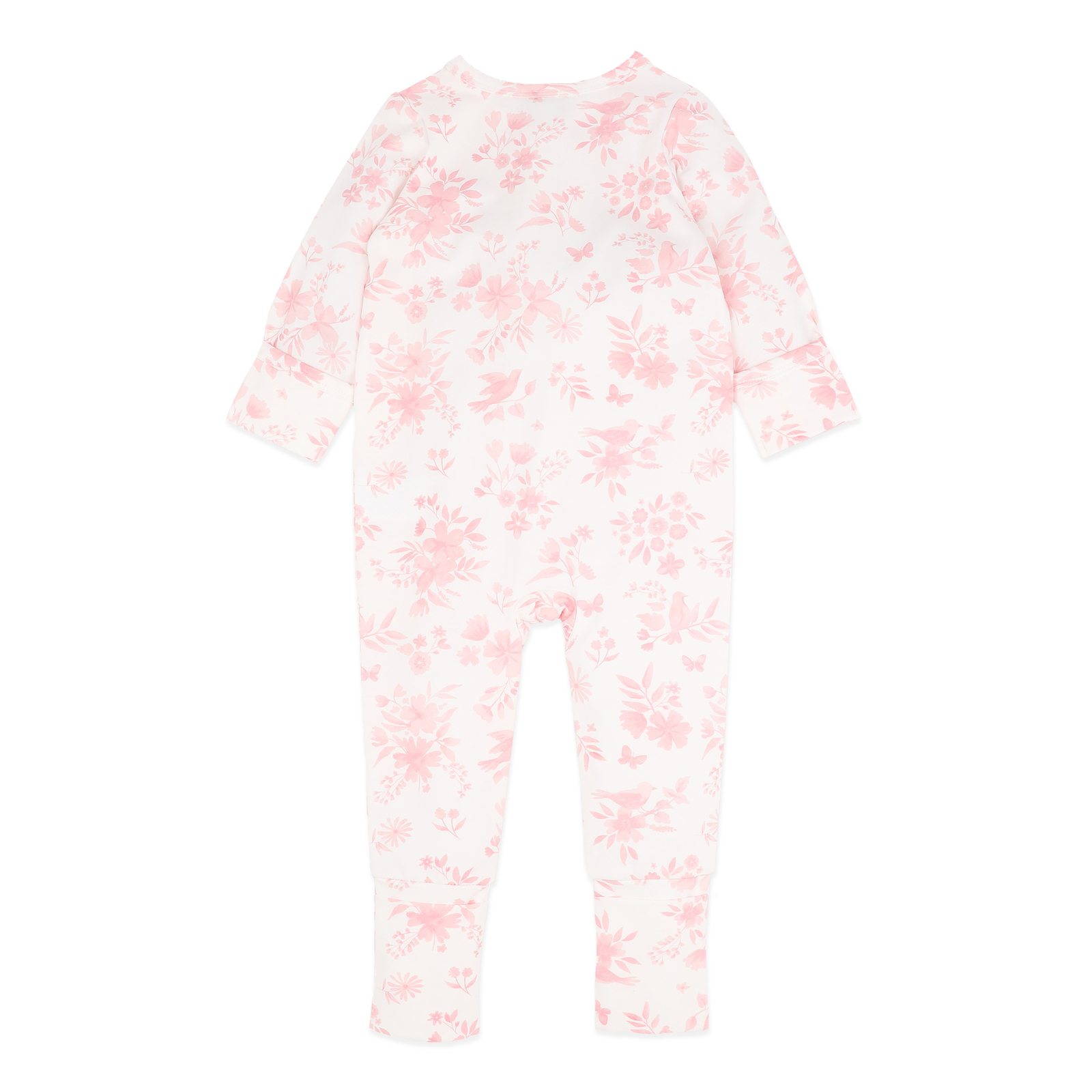 Bebe Fern Birds Organic Long Sleeve Zipsuit - Bird Print