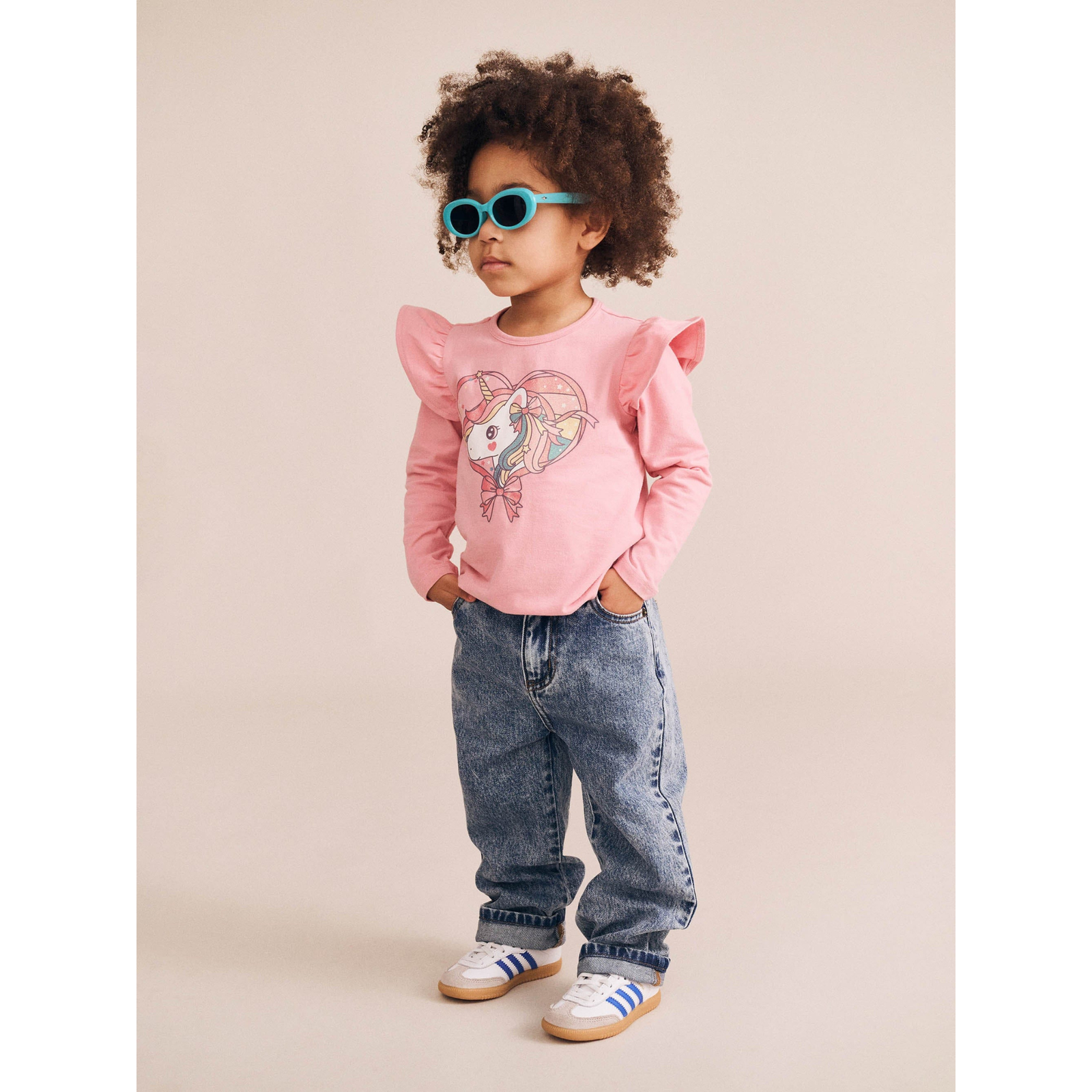 Huxbaby Whimsical Unicorn Frill Top