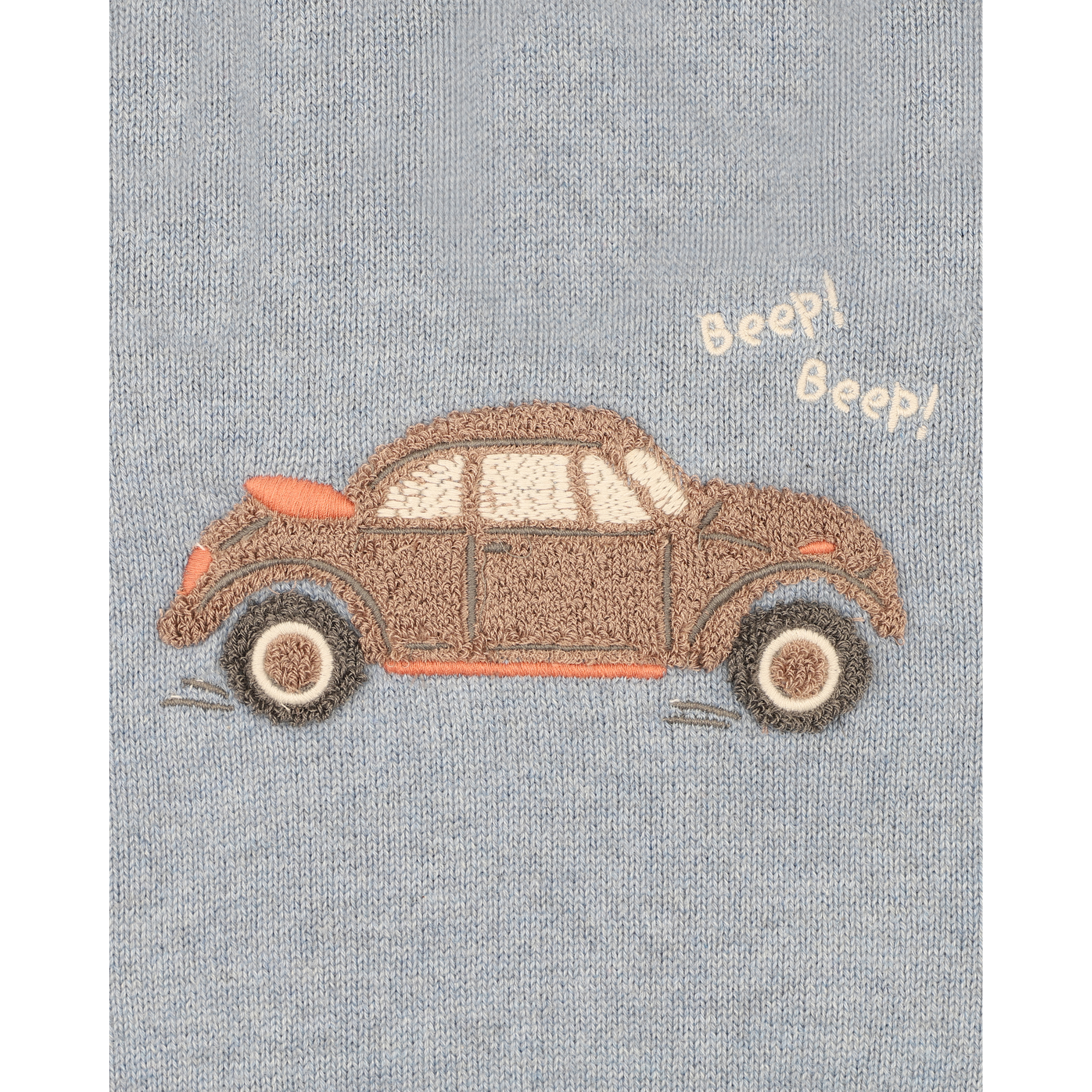 Bebe Alvin car organic knitted jumper - Sky blue