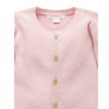 Purebaby Textured Cardigan - Pink Melange