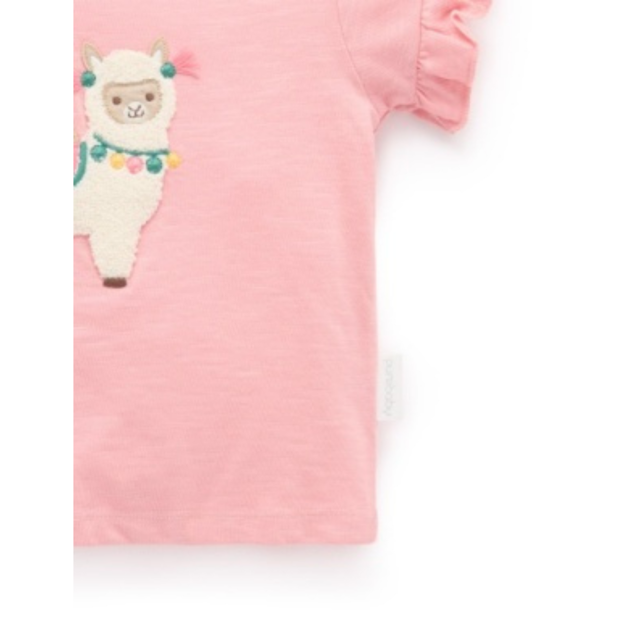 Purebaby Ruffle Tee - Papaya