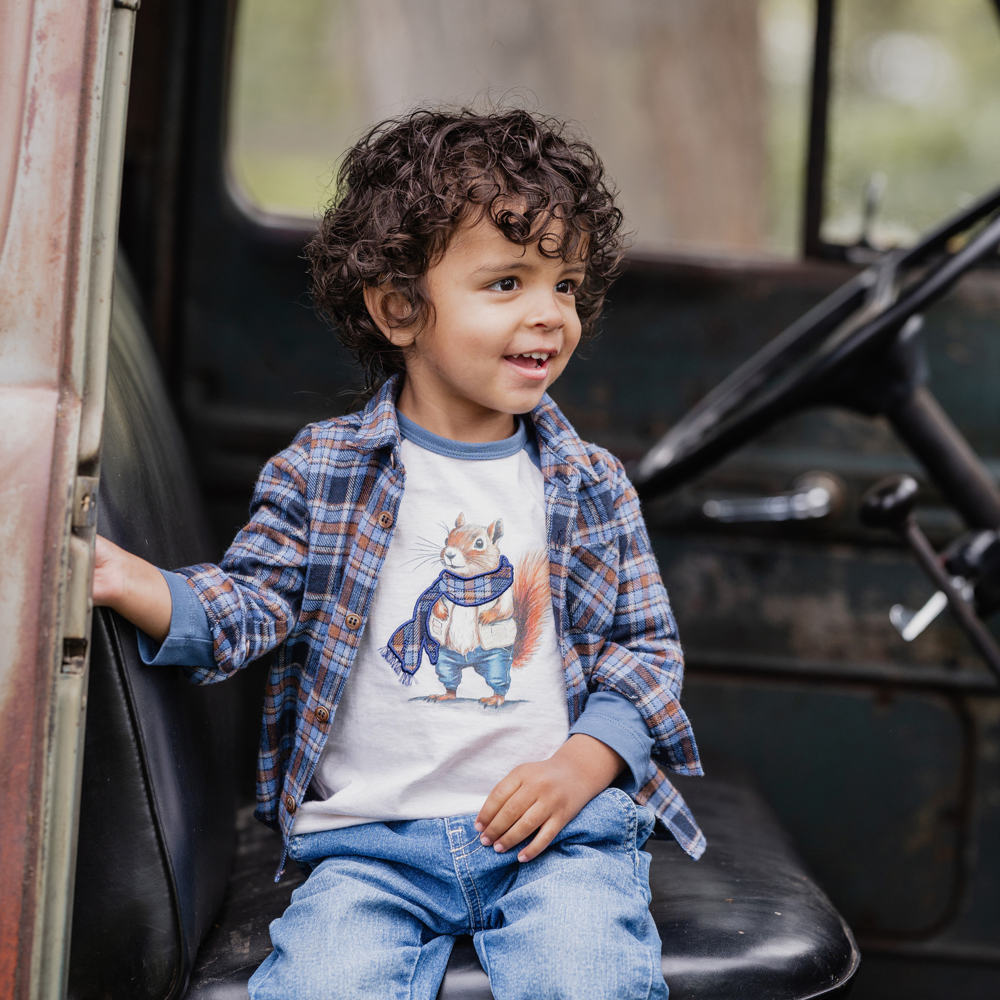 Bebe Hunter Hunter Squirrel Long Sleeve Tee - Multi