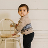 Bebe Liam Fairisle Knitted Cardigan - Nutmeg Marl