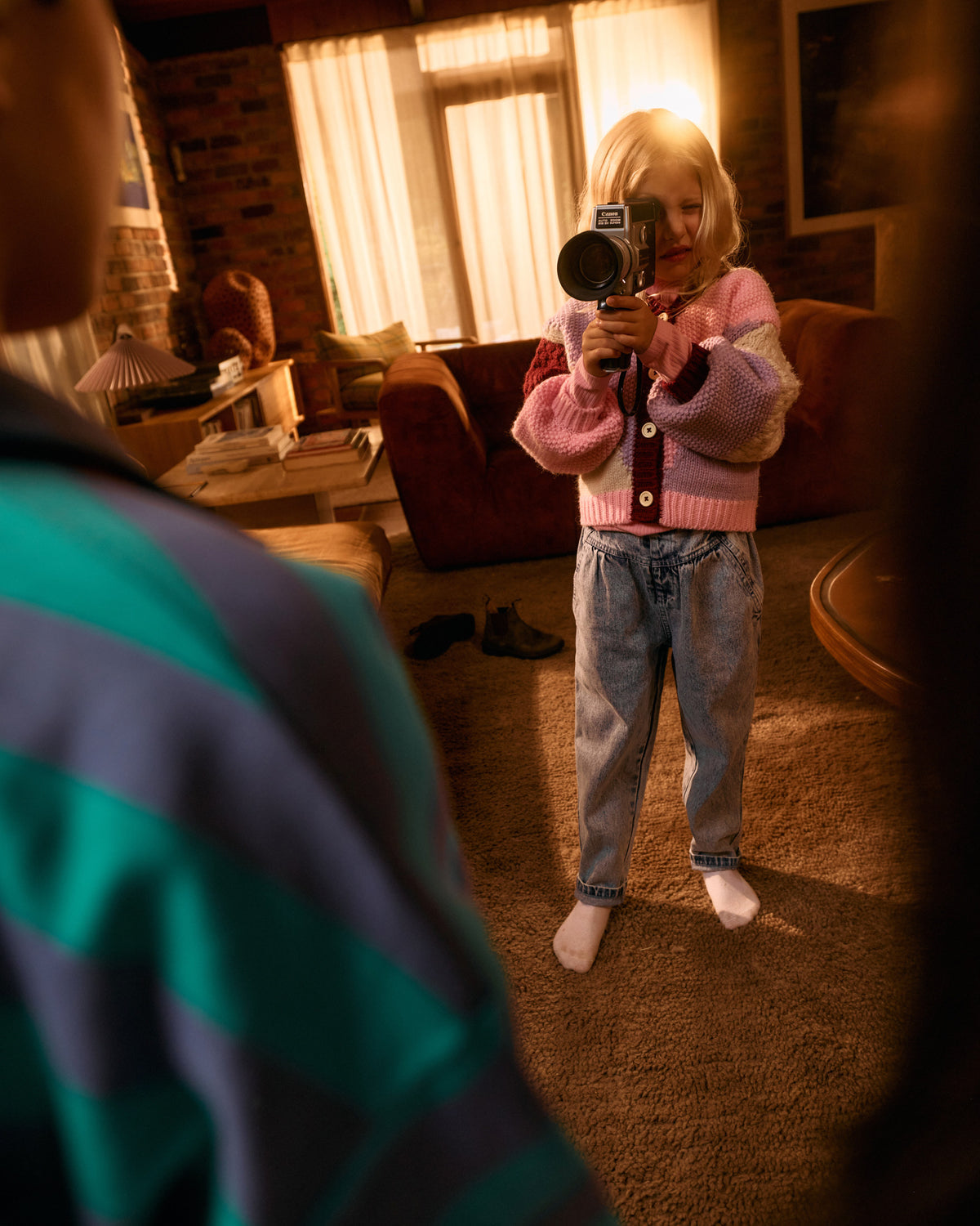 Goldie + Ace Colour Block Knit Cardigan