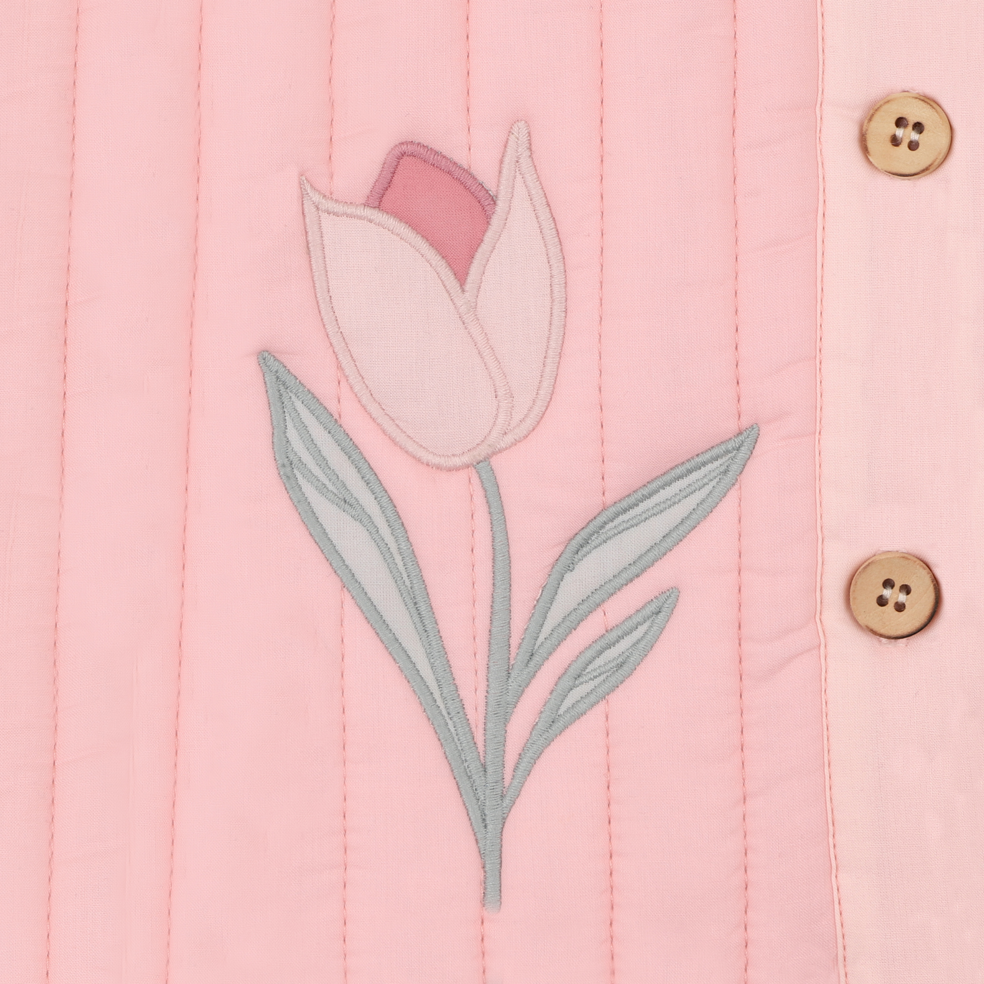 Bebe Fern Quilted Tulip Jacket - Blossom