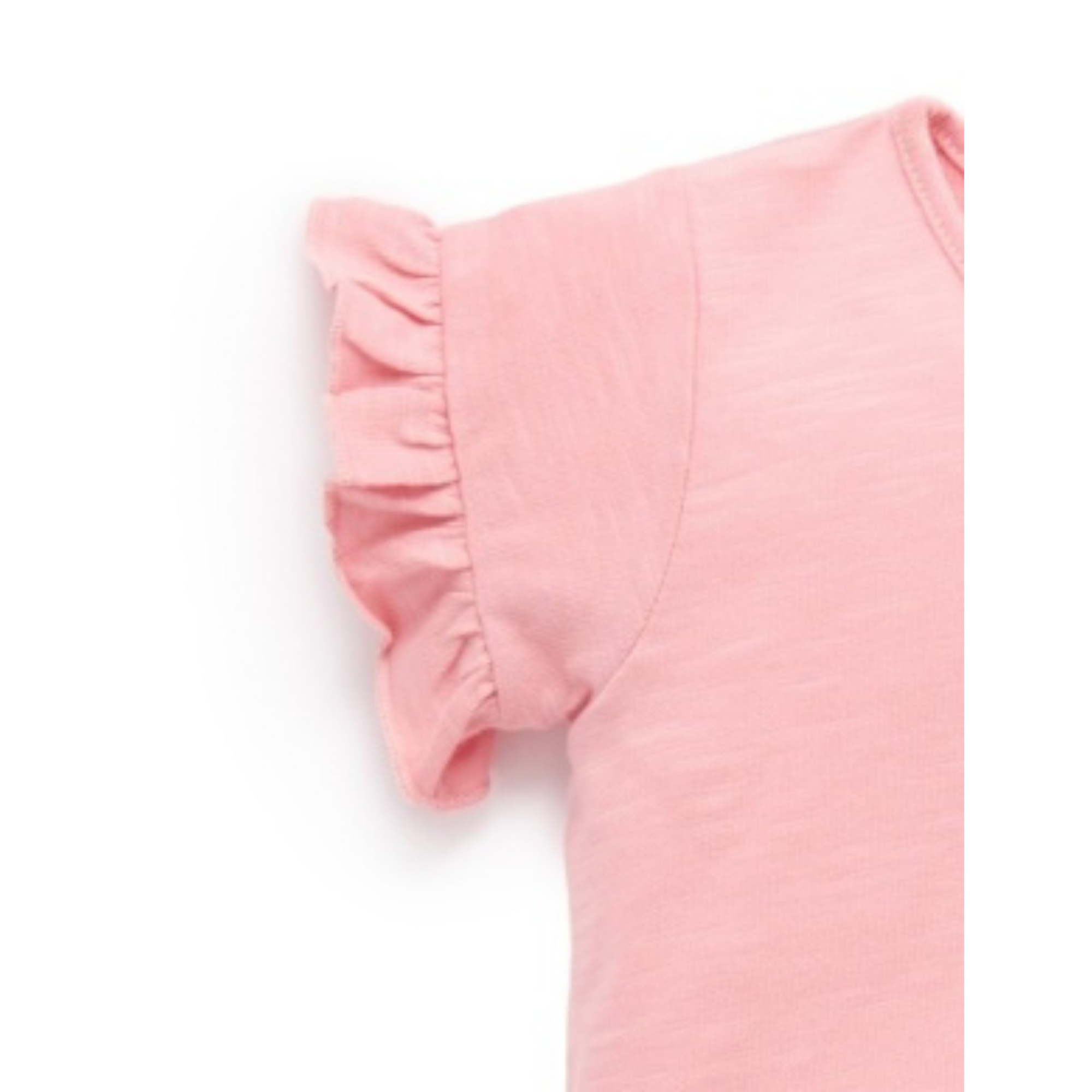 Purebaby Ruffle Tee - Papaya