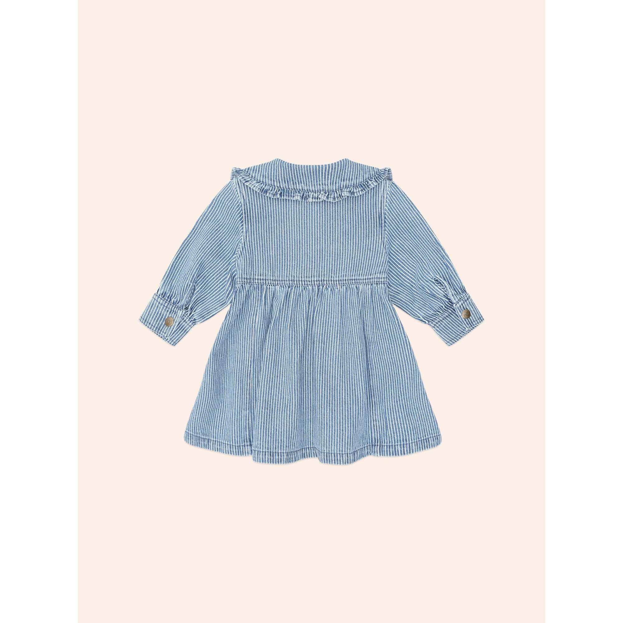 Huxbaby Vintage Bow Collar Denim Dress
