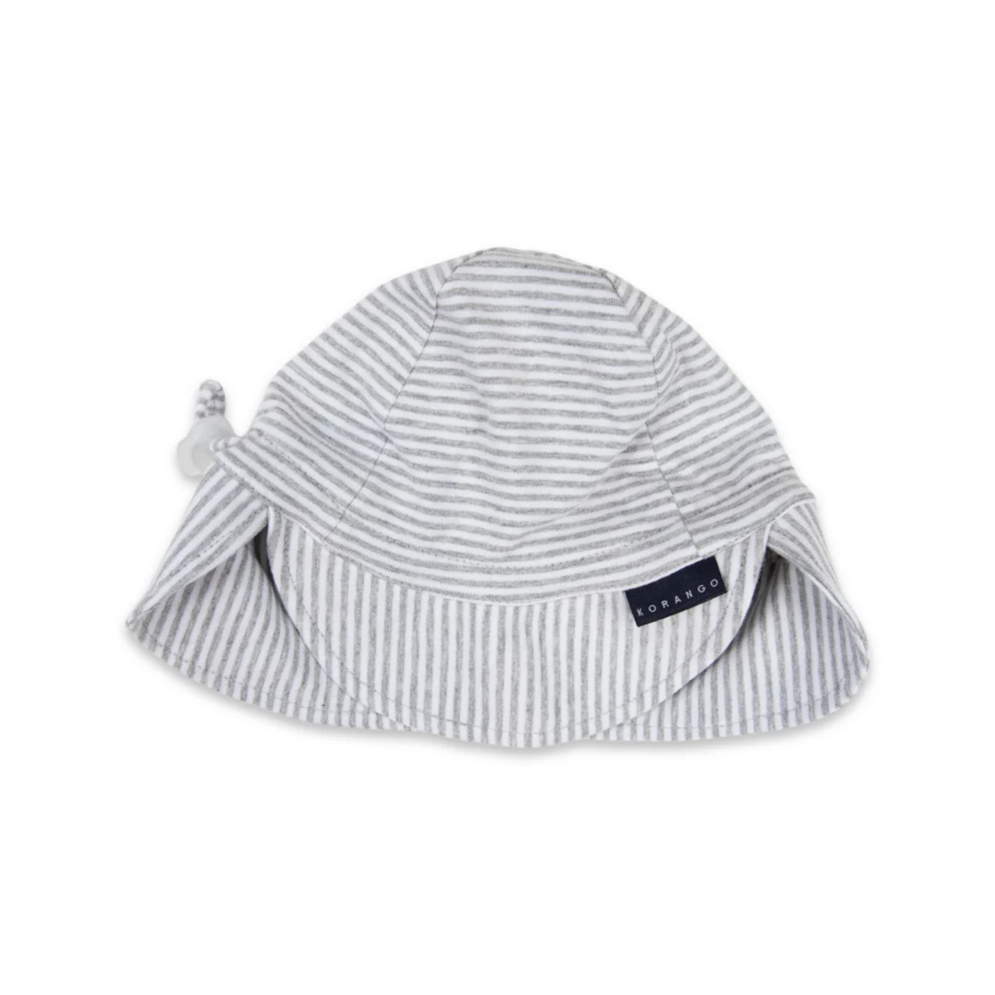 Korango Cotton Legionnaires Sun Hat - Grey Marle Stripe