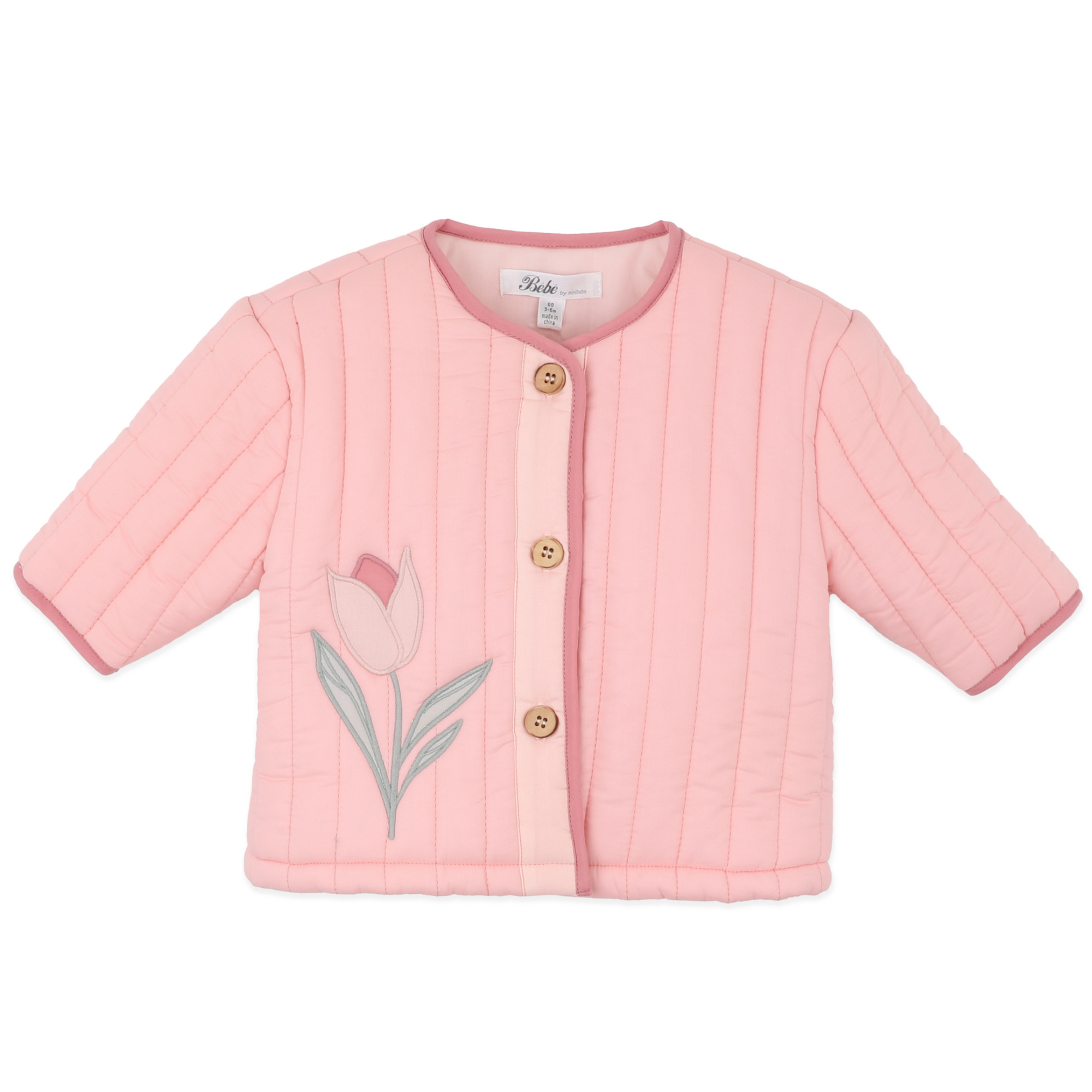 Bebe Fern Quilted Tulip Jacket - Blossom
