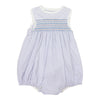 Korango Hand Smocked Frill Sunsuit - Blue