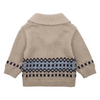 Bebe Liam Fairisle Knitted Cardigan - Nutmeg Marl