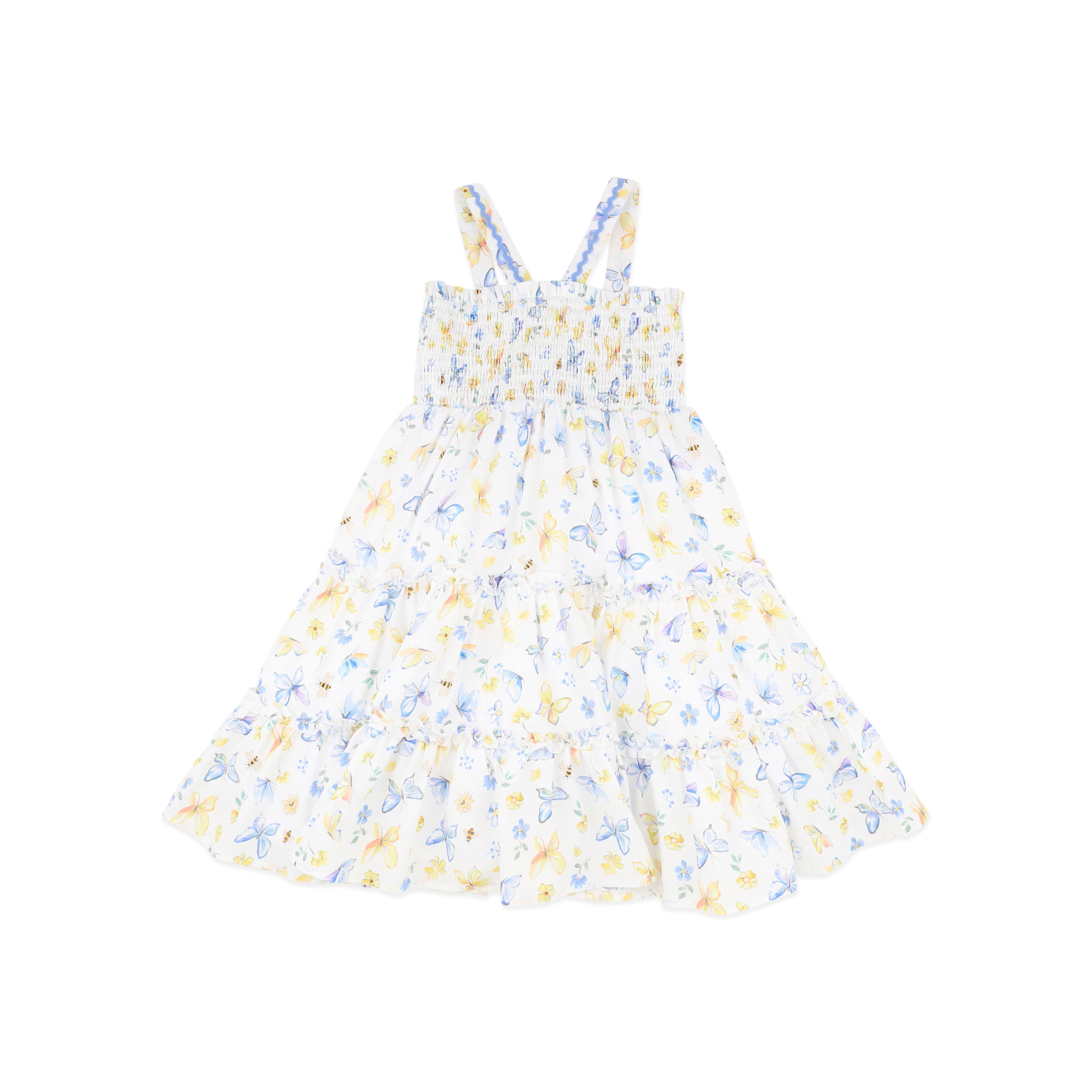 Bébé Libby Tiered Butterfly Dress - Butterfly Print